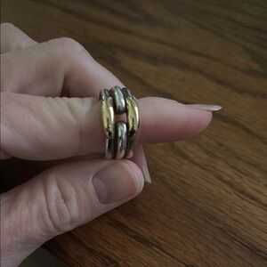 David Yurman Silver and Gold Elegant Rings